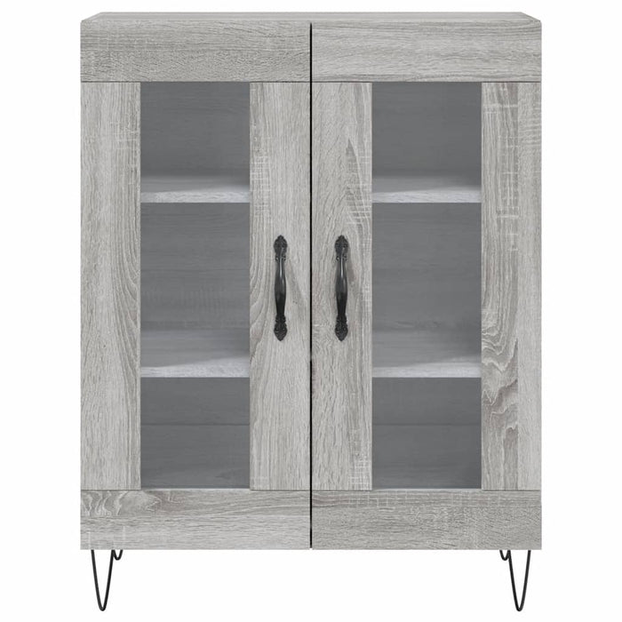 Credenza Grigio Sonoma 69,5x34x90 cm in Legno Multistrato 827786
