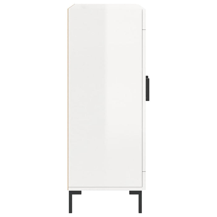 Credenza 69,5x34x90 cm in Legno Multistrato Bianco Lucido 827790