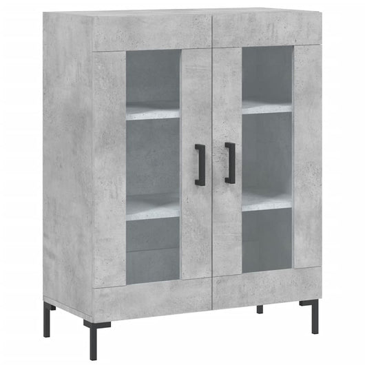 Credenza Grigio Cemento 69,5x34x90 cm in Legno Multistrato 827792