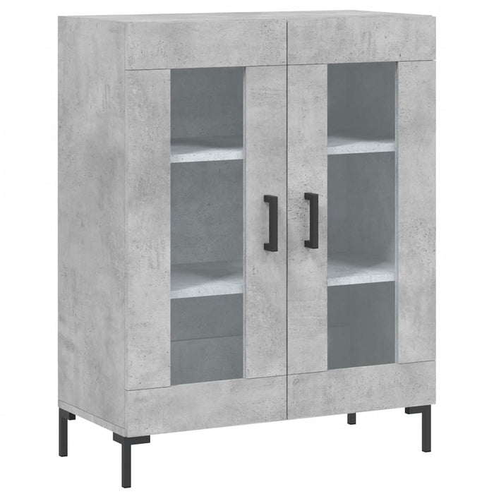 Credenza Grigio Cemento 69,5x34x90 cm in Legno Multistrato 827792