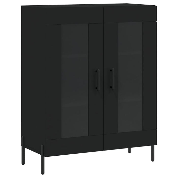 Credenza buffet cassettiera mobile contenitore organizer cucina soggiorno soggiorno 69,5 x 34 x 90 cm multistrato nero 02_0036050