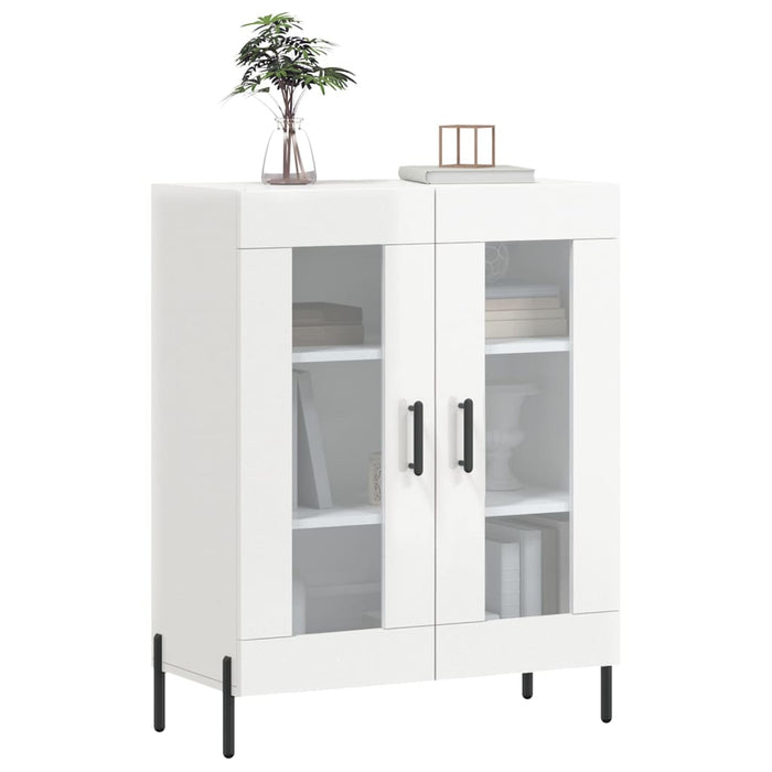 Credenza 69,5x34x90 cm in Legno Multistrato Bianco Lucidocod mxl 79944