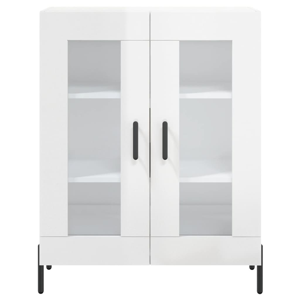 Credenza 69,5x34x90 cm in Legno Multistrato Bianco Lucido 827798