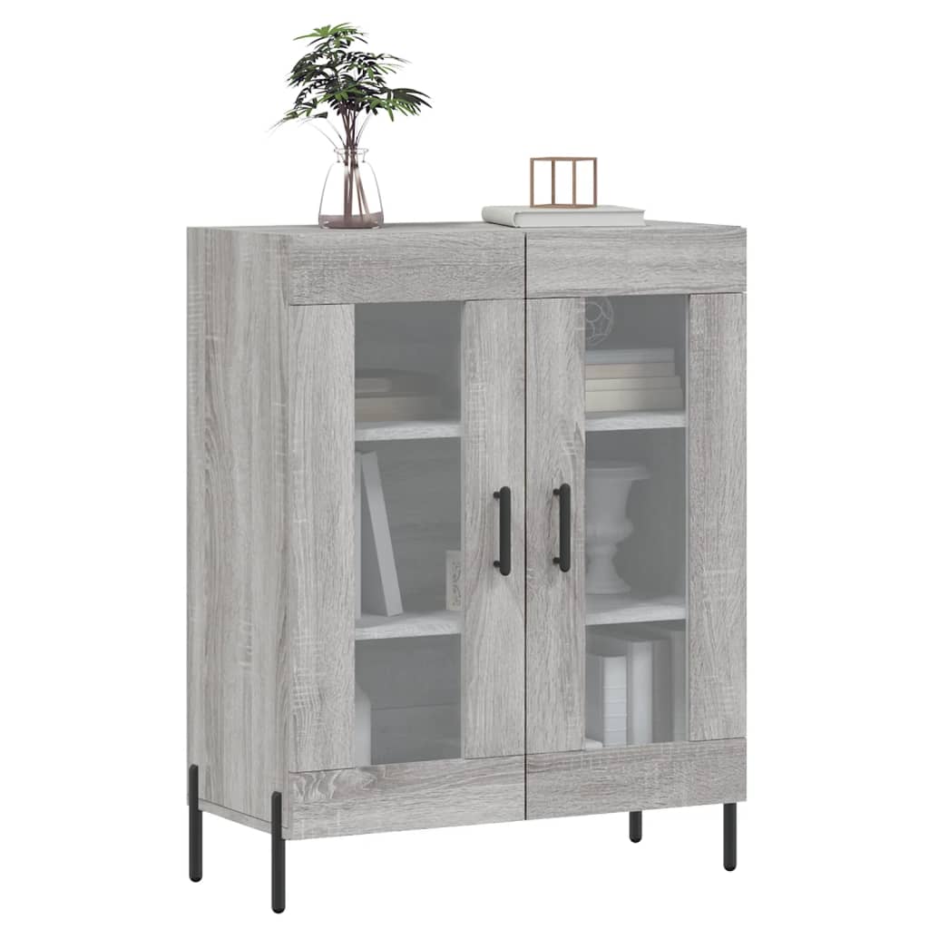 Credenza Grigio Sonoma 69,5x34x90 cm in Legno Multistrato 827802