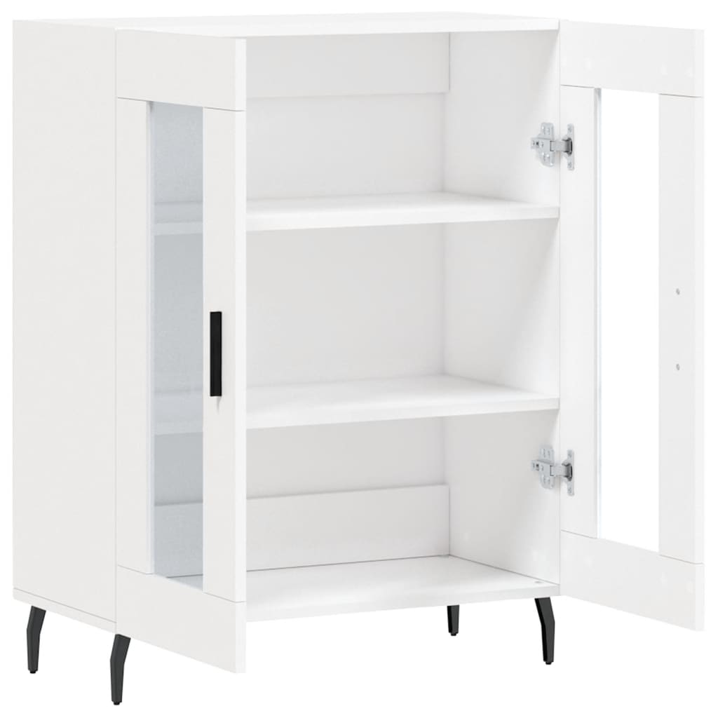 Credenza-Buffet-Armadio da cucina Bianca 69,5x34x90 cm in Legno Multistrato 299756