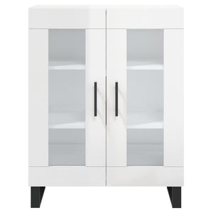 Credenza-Buffet-Armadio da cucina 69,5x34x90 cm in Legno Multistrato Bianco Lucido 638684
