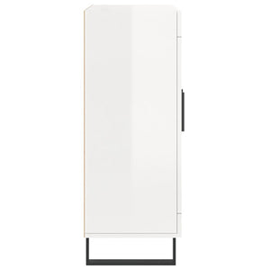 Credenza-Buffet-Armadio da cucina 69,5x34x90 cm in Legno Multistrato Bianco Lucido 638684