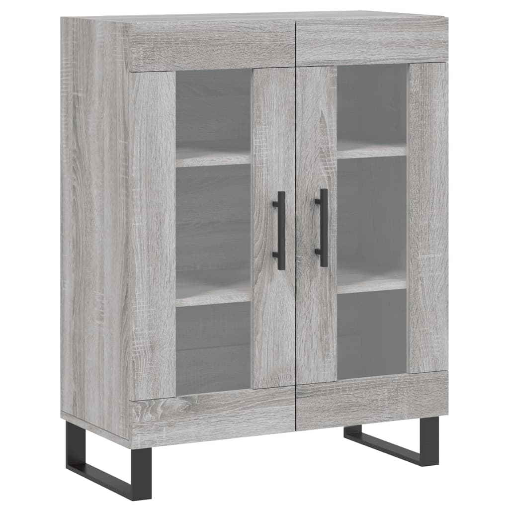 Buffet credenza cassettiera armadio mobile contenitore organizer cucina soggiorno Sonoma 695 x 34 x 90 cm legno ingegnerizzato grigio 02_0036444
