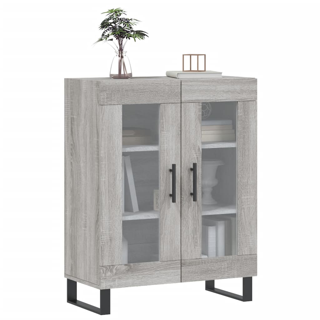 Credenza Grigio Sonoma 69,5x34x90 cm in Legno Multistrato 827818