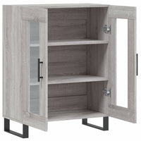 Credenza Grigio Sonoma 69,5x34x90 cm in Legno Multistrato 827818
