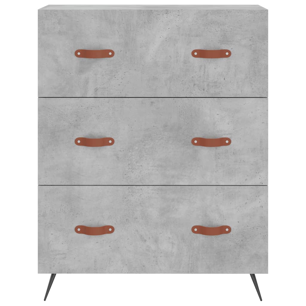 Credenza Grigio Cemento 69,5x34x90 cm in Legno Multistrato 827824