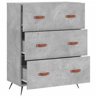 Credenza Grigio Cemento 69,5x34x90 cm in Legno Multistrato 827824