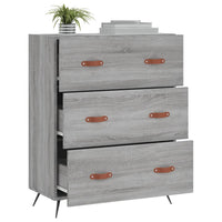 Cassettiera Grigio Sonoma 69,5x34x90 cm in Legno Multistrato 827826