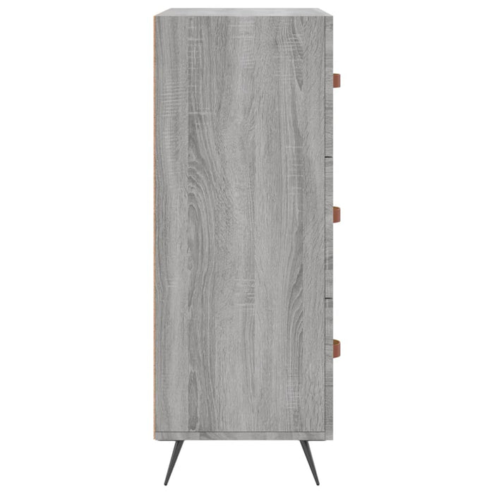 Cassettiera Grigio Sonoma 69,5x34x90 cm in Legno Multistrato 827826