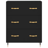 Credenza Nera 69,5x34x90 cm in Legno Multistrato 827829