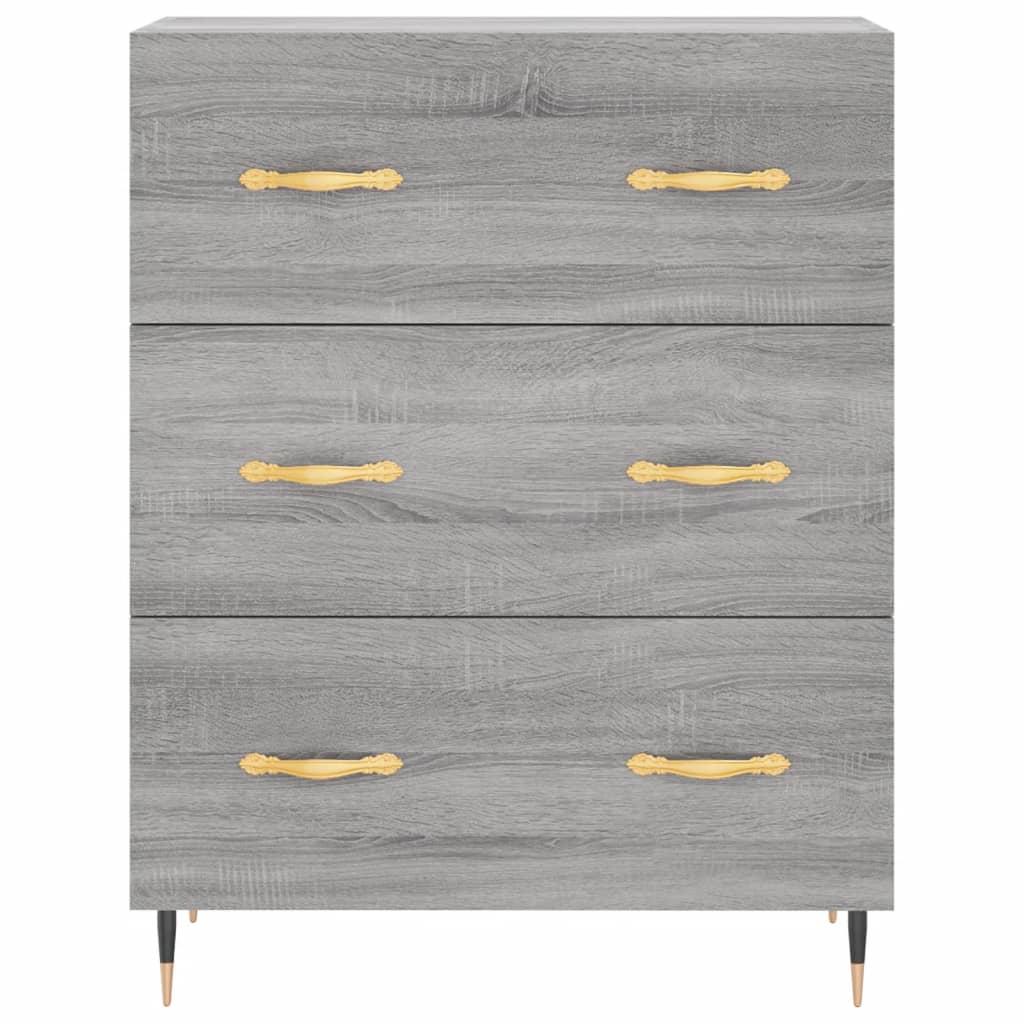 Credenza Grigio Sonoma 69,5x34x90 cm in Legno Multistrato 827834