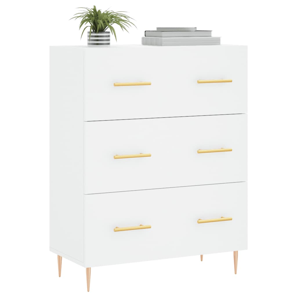 Credenza Bianca 69,5x34x90 cm in Legno Multistrato 827836