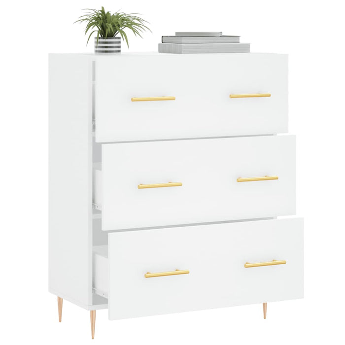 Credenza Bianca 69,5x34x90 cm in Legno Multistrato 827836