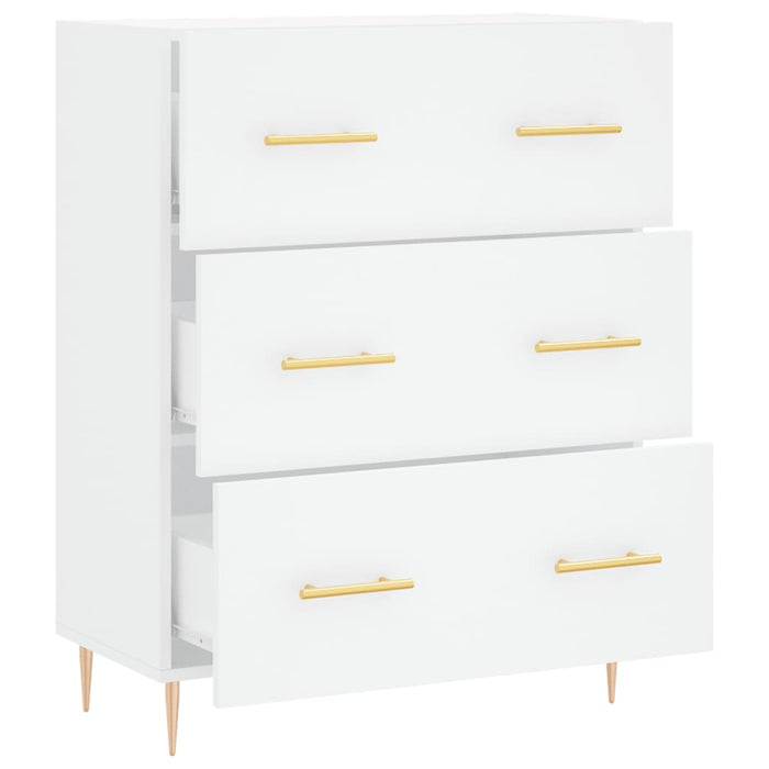 Credenza Bianca 69,5x34x90 cm in Legno Multistrato 827836