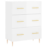 Credenza 69,5x34x90 cm in Legno Multistrato Bianco Lucido 827838