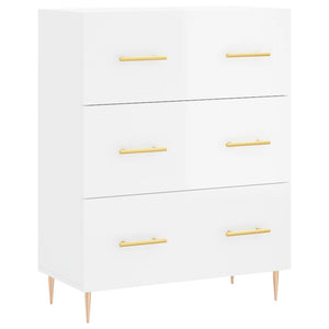 Credenza 69,5x34x90 cm in Legno Multistrato Bianco Lucido 827838