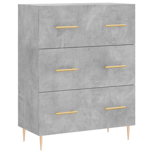 Credenza Grigio Cemento 69,5x34x90 cm in Legno Multistrato 827840