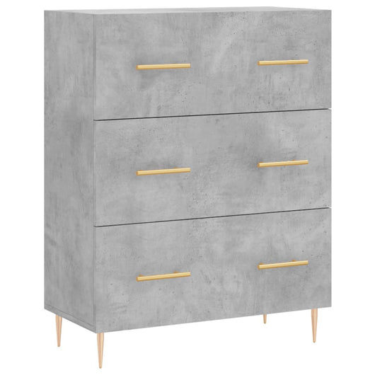 Credenza Grigio Cemento 69,5x34x90 cm in Legno Multistrato 827840