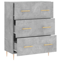 Credenza Grigio Cemento 69,5x34x90 cm in Legno Multistrato 827840