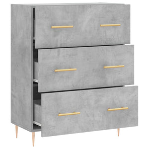Credenza Grigio Cemento 69,5x34x90 cm in Legno Multistrato 827840