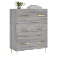 Credenza Grigio Sonoma 69,5x34x90 cm in Legno Multistrato 827842