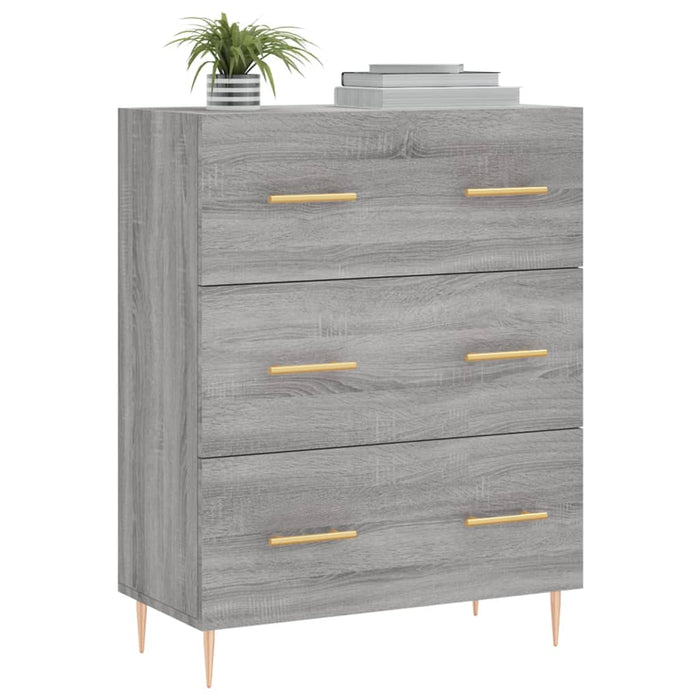 Credenza Grigio Sonoma 69,5x34x90 cm in Legno Multistrato 827842