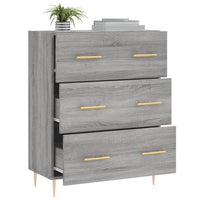 Credenza Grigio Sonoma 69,5x34x90 cm in Legno Multistrato 827842