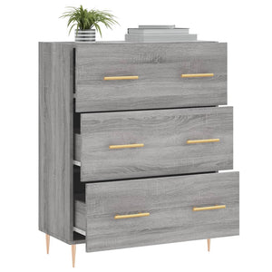 Credenza Grigio Sonoma 69,5x34x90 cm in Legno Multistrato 827842