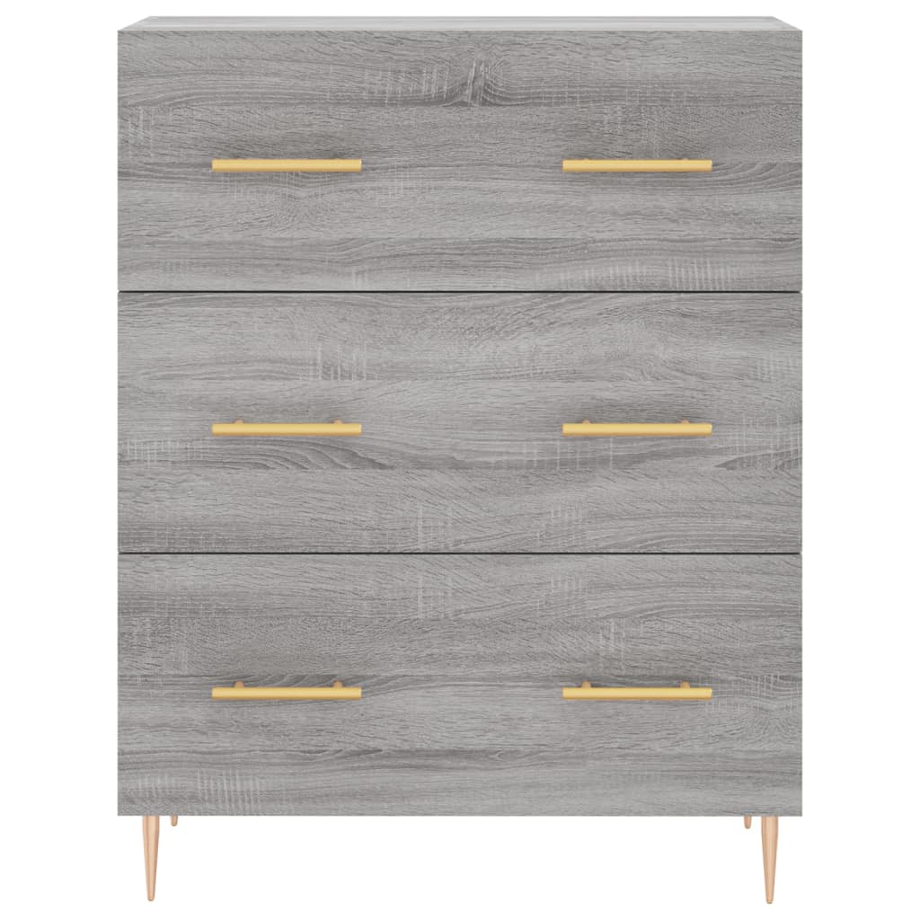 Credenza Grigio Sonoma 69,5x34x90 cm in Legno Multistrato 827842