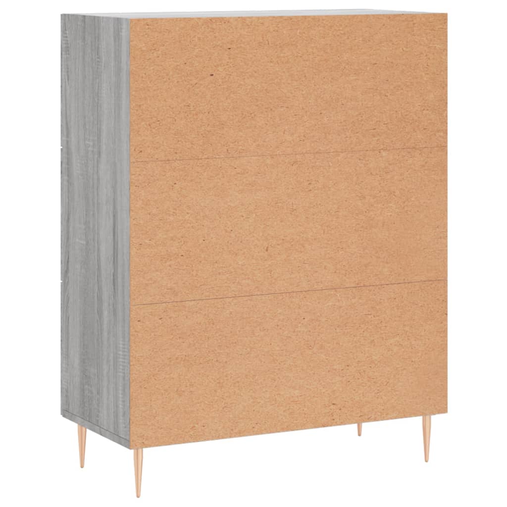 Credenza Grigio Sonoma 69,5x34x90 cm in Legno Multistrato 827842