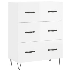 Credenza 69,5x34x90 cm in Legno Multistrato Bianco Lucido 827846