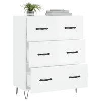 Credenza 69,5x34x90 cm in Legno Multistrato Bianco Lucido 827846