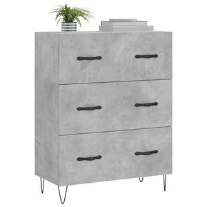 Credenza Grigio Cemento 69,5x34x90 cm in Legno Multistrato 827848