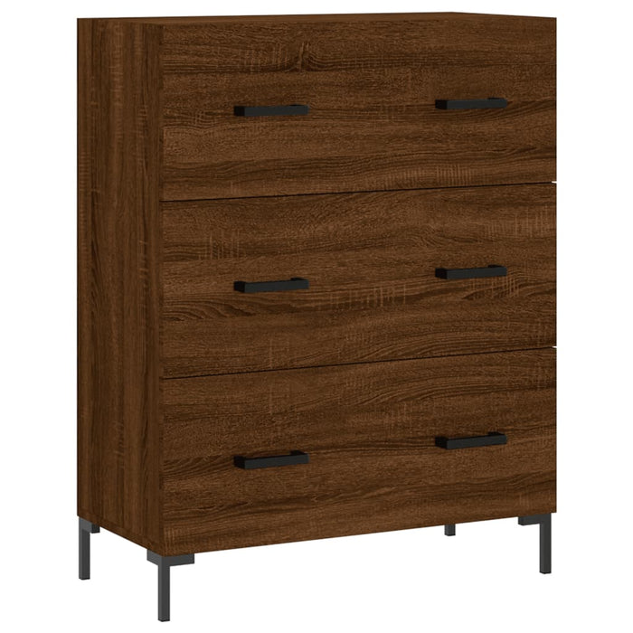 Credenza Rovere Marrone 69,5x34x90 cm in Legno Multistrato 827859