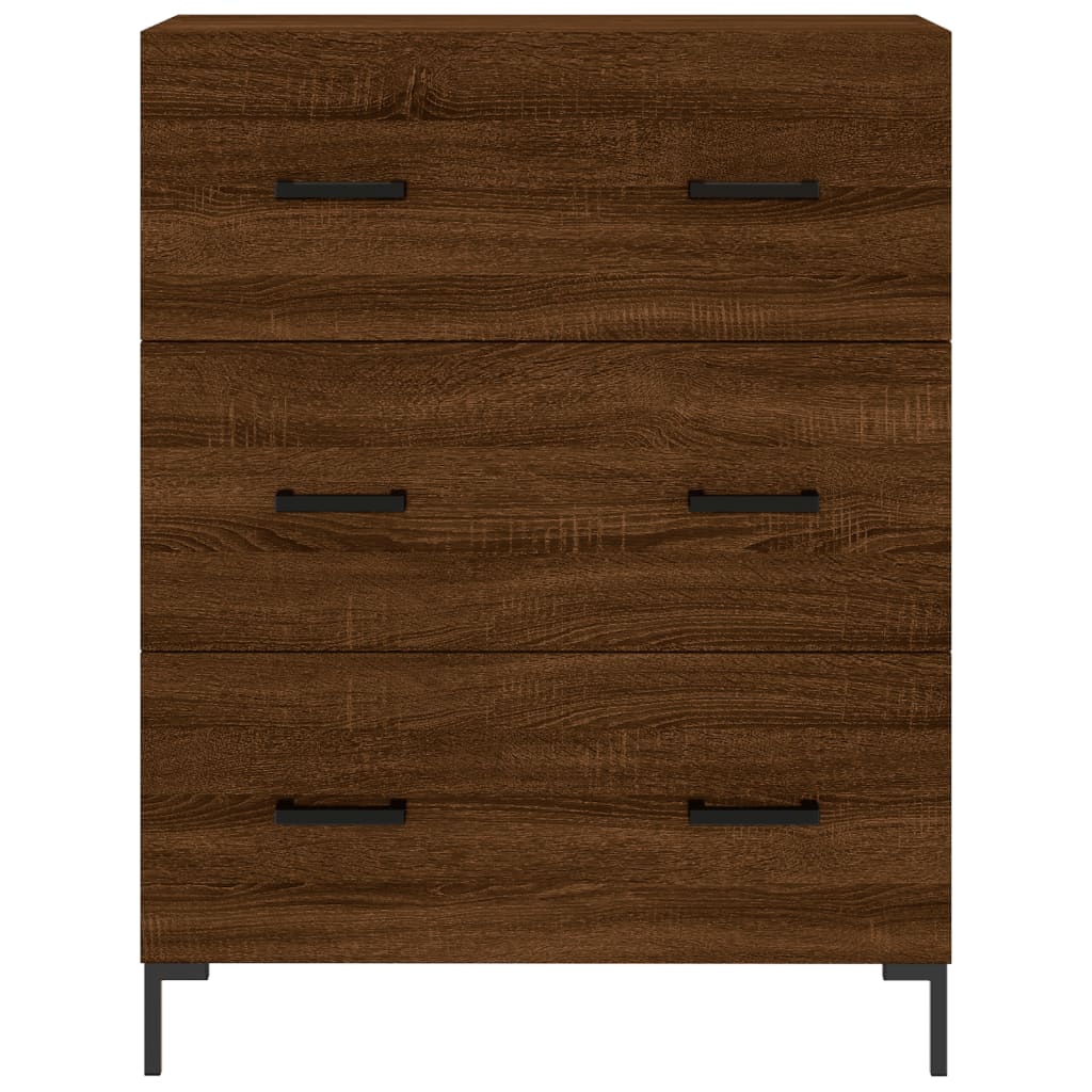Credenza Rovere Marrone 69,5x34x90 cm in Legno Multistrato 827859