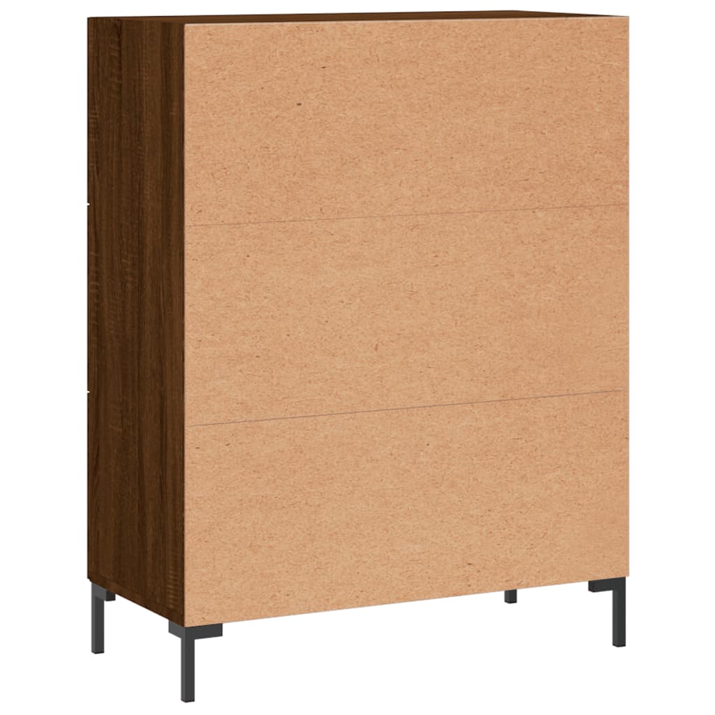 Credenza Rovere Marrone 69,5x34x90 cm in Legno Multistrato 827859