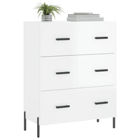Credenza 69,5x34x90 cm in Legno Multistrato Bianco Lucidocod mxl 79934