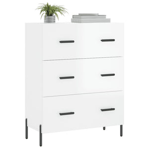 Credenza 69,5x34x90 cm in Legno Multistrato Bianco Lucidocod mxl 79934