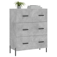 Credenza Grigio Cemento 69,5x34x90 cm in Legno Multistrato 827864