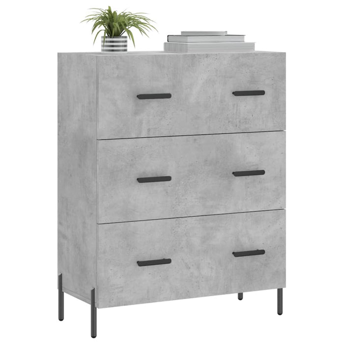 Credenza Grigio Cemento 69,5x34x90 cm in Legno Multistrato 827864