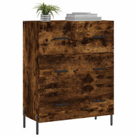 Credenza Rovere Fumo 69,5x34x90 cm in Legno Multistrato 827865