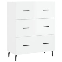 Credenza 69,5x34x90 cm in Legno Multistrato Bianco Lucido 827870