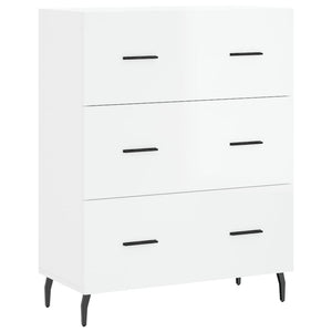 Credenza 69,5x34x90 cm in Legno Multistrato Bianco Lucido 827870