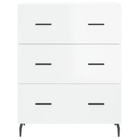 Credenza-Buffet-Armadio da cucina 69,5x34x90 cm in Legno Multistrato Bianco Lucido 121205