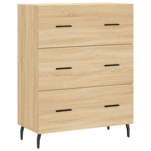 Credenza cassettiera mobile contenitore organizer cucina soggiorno salotto sonoma 695 x 34 x 90 cm legno ingegnerizzato marrone 02_0031653
